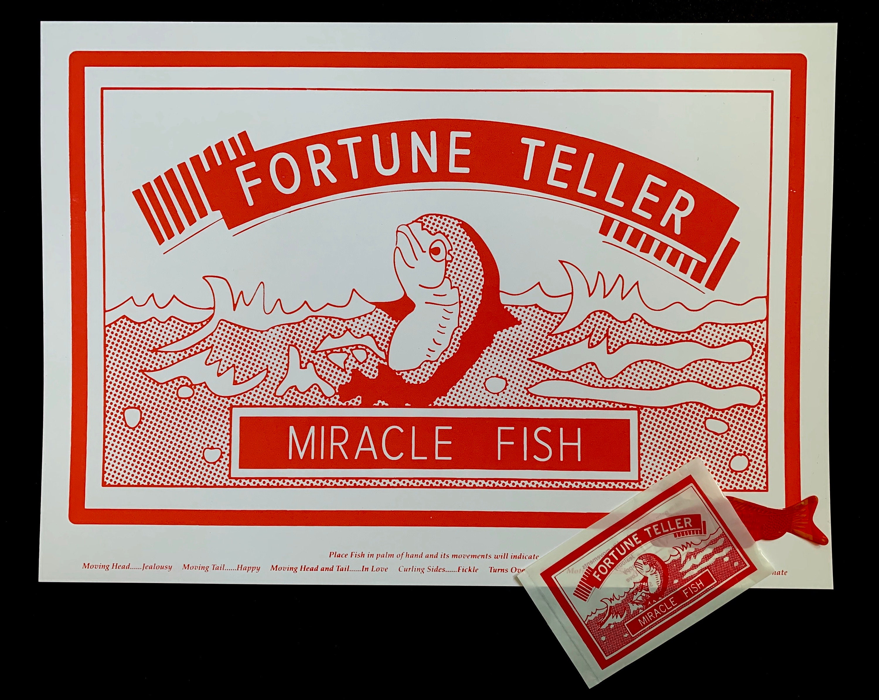 Fortune Teller Fish / Screen Print Poster / A4 & A3 Etsy