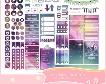 Galaxy Kit Printable Planner Stickers Happy Planner | Etsy
