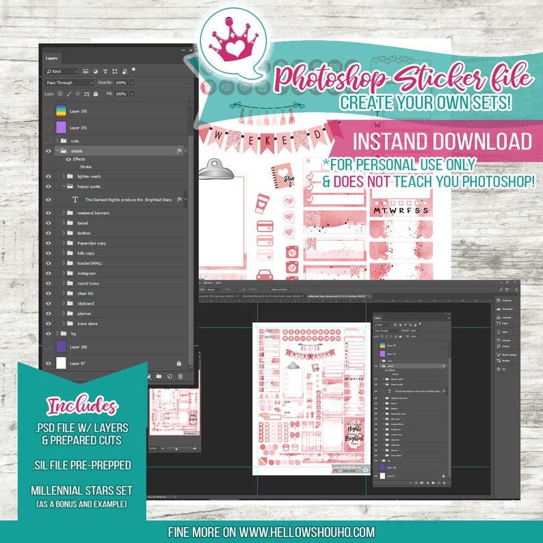 Create your own Stickers with .PSD file Photoshop file image 0