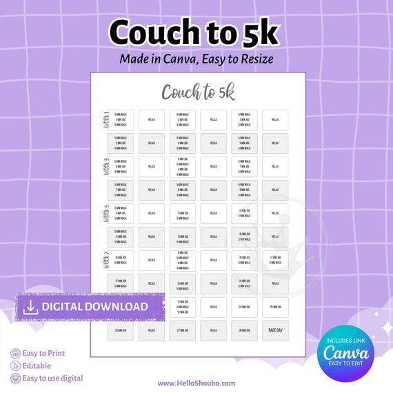 Beginner Couch To 5km Program Couch 5k Run For Beginners Fitness