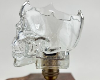 Crystal Head Custom Base Switch Lamp
