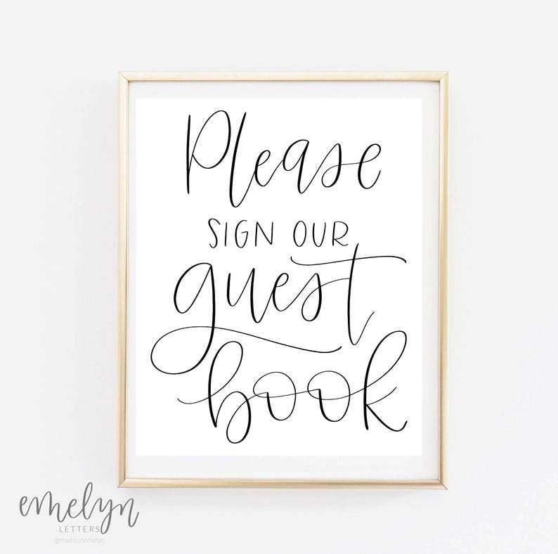 Remember to Signal Our Visitor Ebook - Wedding day Print - Guestbook Signal - Calligraphy Print photograph relating to Please Sign Our Guestbook Free Printable named Be sure to Indicator Our Visitor E-book - Wedding ceremony Print - Guestbook Indicator - Calligraphy Print