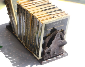 Maison de poupées Or Laiton Serre-livres miniature Bibliothèque étude Metal Accessoire 