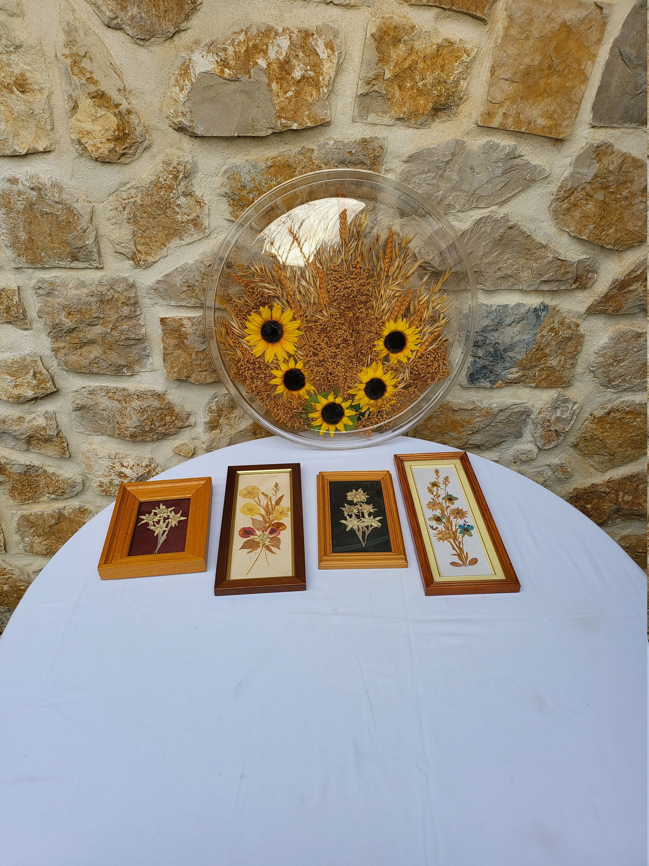 Cadres de Fleurs Sechées Plateau Alpac Sechées