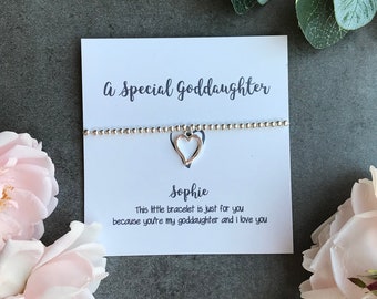 Charm Bracelet Beaded Charm Bracelet A Special Goddaughter Etsy