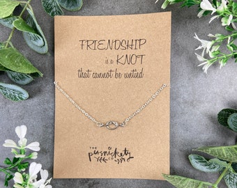 Collar de nudo de la amistad, collar, nudo, collar de la amistad, joyería, collar con dije, regalo, regalo para amigo, regalo de amistad, dije de nudo