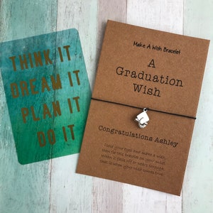 Graduation Bracelet Graduation Wish Bracelet Graduation Card Congratulations card Graduation Gift Encouragement card,Graduation Jewelry