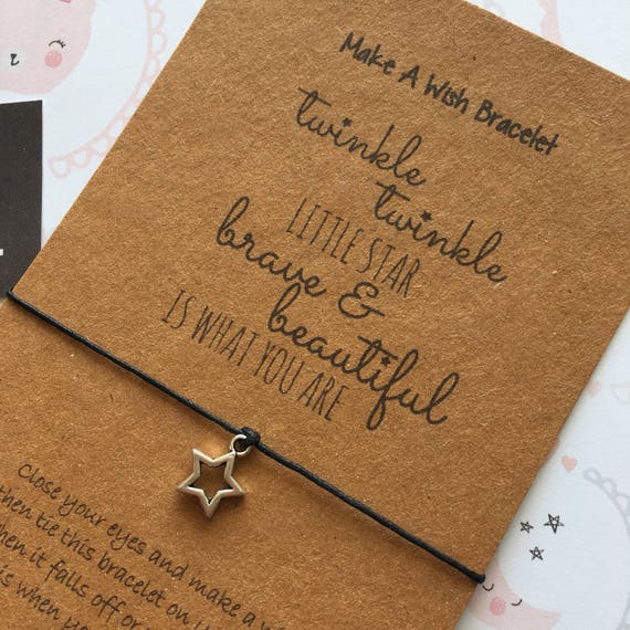 Twinkle Twinkle Little Star Make A Wish Bracelet Brave and Beautiful.......