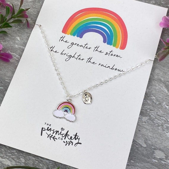 Etsy rainbow deals necklace