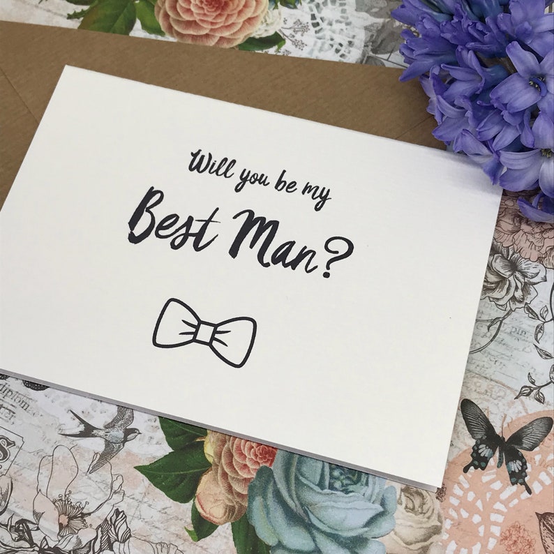 Usher Wedding Card Card Will You Be My Best Man? Best Man Wedding Page Boy Groomsman Wedding Stationery