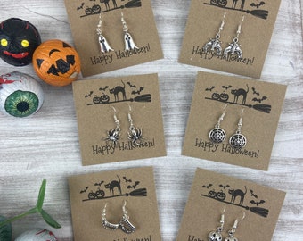 Halloween Earrings, Halloween Jewellery, Halloween Gift, Pumpkin Earrings, Ghost Earrings, Halloween Jewelry