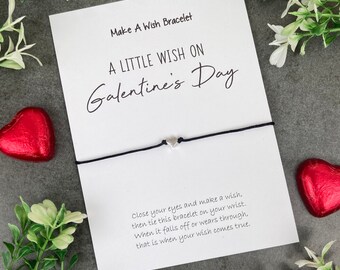 Galentines Day Heart Wish Bracelet, Galantine's Bracelet, Friend Valentine Gift, BFF Gift, Bff Valentine, Friend, Best Friend Gift, For Her