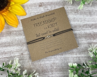 Friendship Bracelet, Friendship, Friendship Is A Knot, Knot Charm, Wish Bracelet, Best Friend Gift, Gift For Best Friend, Charm Bracelet