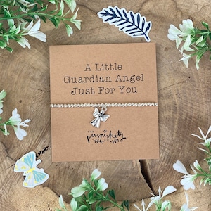 A Little Guardian Angel Just For You, Beaded Bracelet, Guardian Angel, Guardian Angel Bracelet, Angel Bracelet, Angel Charm, Gift For Her image 1