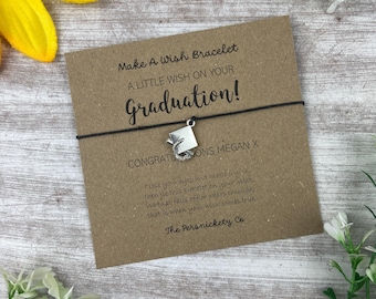 Graduation Gift, Graduation Bracelet, Graduation Wish Bracelet, Graduation Wish, Graduation Jewellery, Graduation Card, Graduation Cap