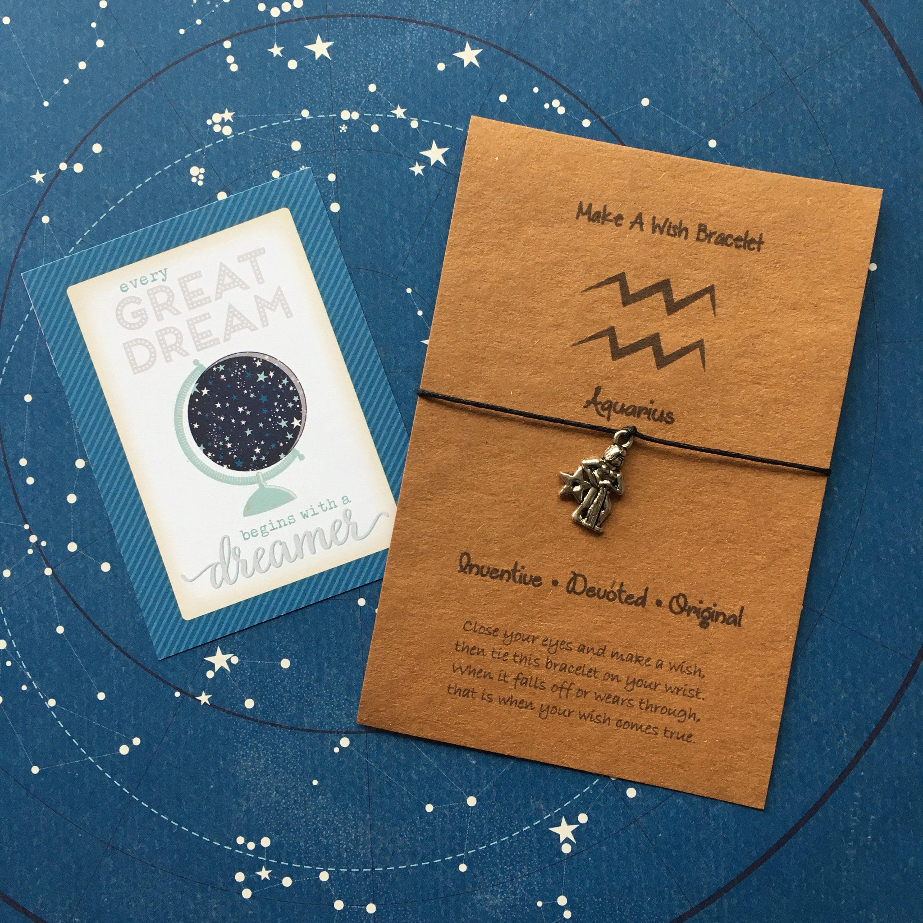 Star Sign Wish Bracelet Zodiac Charm Bracelet All Star Etsy UK