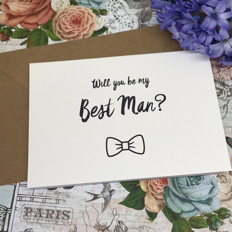 Usher Wedding Card Card Will You Be My Best Man? Best Man Wedding Page Boy Groomsman Wedding Stationery