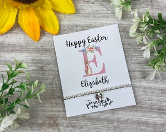 Easter Gift, Personalised Easter Gift, Easter Beaded Bracelet, Easter Rabbit, Easter Bunny, Happy Easter, Gift For Her, Gift For Easter