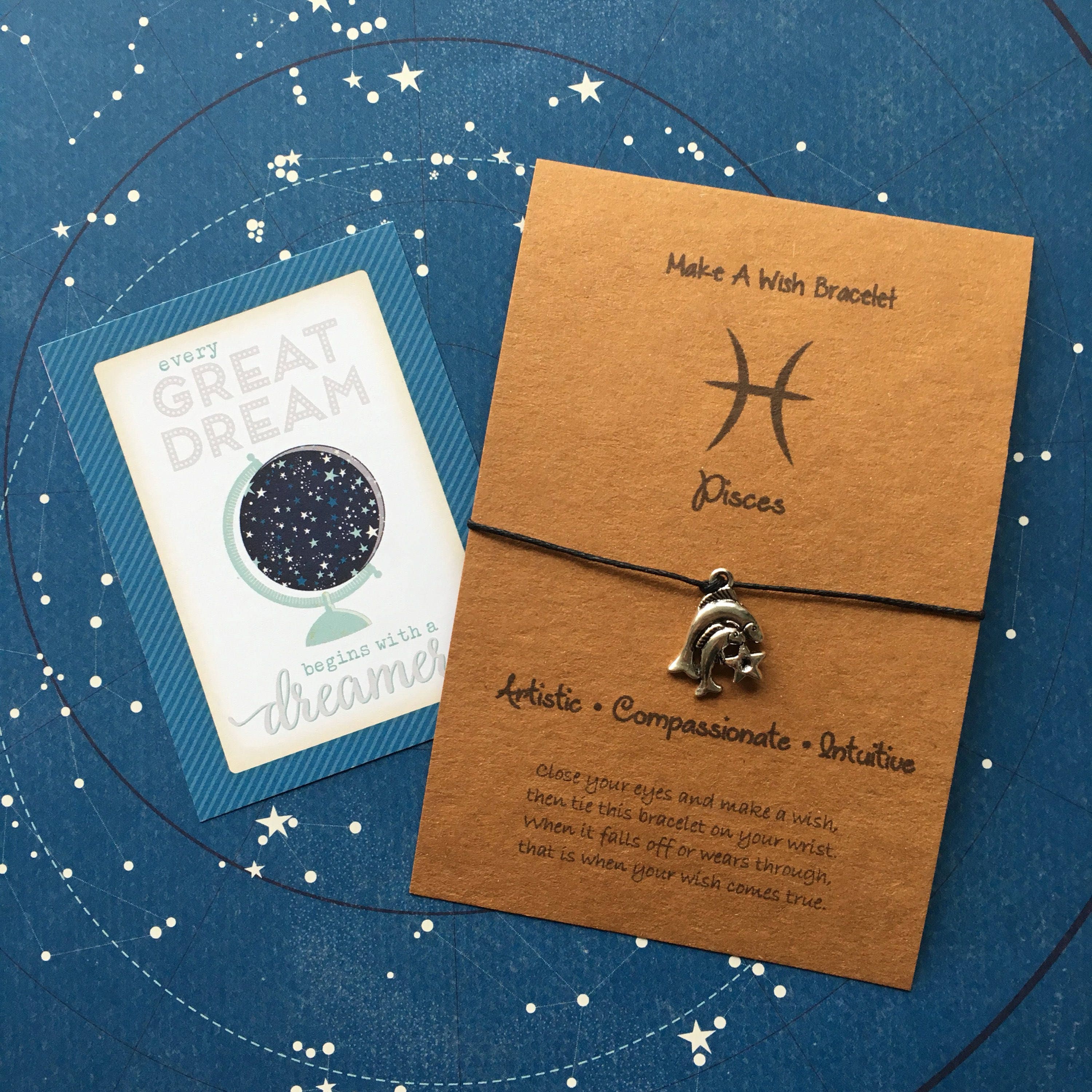 Star Sign Wish Bracelet Zodiac Charm Bracelet All Star Etsy UK