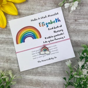 Good Luck At Nursery Wish Bracelet, Back To School, Wish Bracelet, Back To School Gift, Gift For Daughter, Gift For Son, Rainbow Bracelet