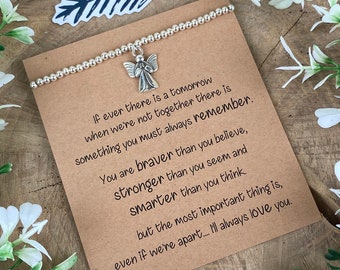 守護天使ビーズブレスレット、守護天使、守護天使ブレスレット、天使ブレスレット、天使チャーム、彼女への贈り物、娘への贈り物