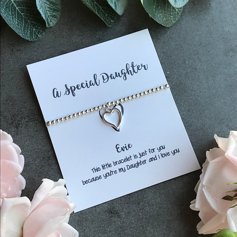 Charm Bracelet Beaded Charm Bracelet A Special Daughter Etsy UK