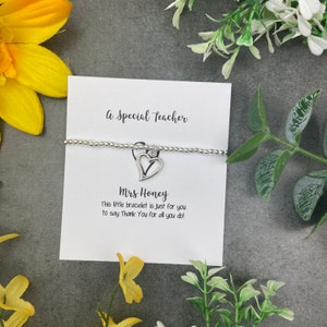 Teacher Thank You, Thank You Gift,  A Special Teacher, Teaching Assistant, Nursery Teacher, Teacher Jewellery, Teacher |Bracelet