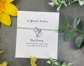 Teacher Thank You, Thank You Gift,  A Special Teacher, Teaching Assistant, Nursery Teacher, Teacher Jewellery, Teacher |Bracelet
