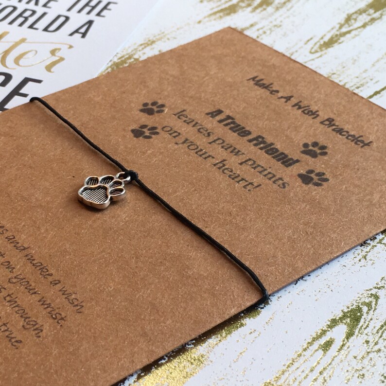 Pet Memorial Bracelet Dog Bracelet Paw Bracelet Wish Etsy UK