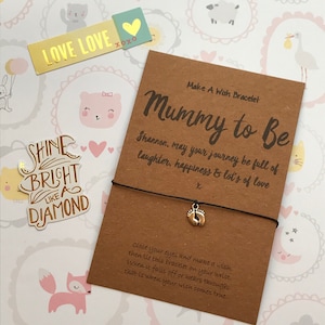Charm Bracelet,Wish Bracelet, Mummy To Be, New Mum, Pregnancy Wish, Baby Wish, Mum To Be, Personalised Gift