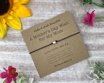A Mother's Day Wish For My Mum, Wish Bracelet, Mother's Day, Gift For Mum, Bracelet For Mum, Mother's Day Gift, Charm Bracelet, Mum