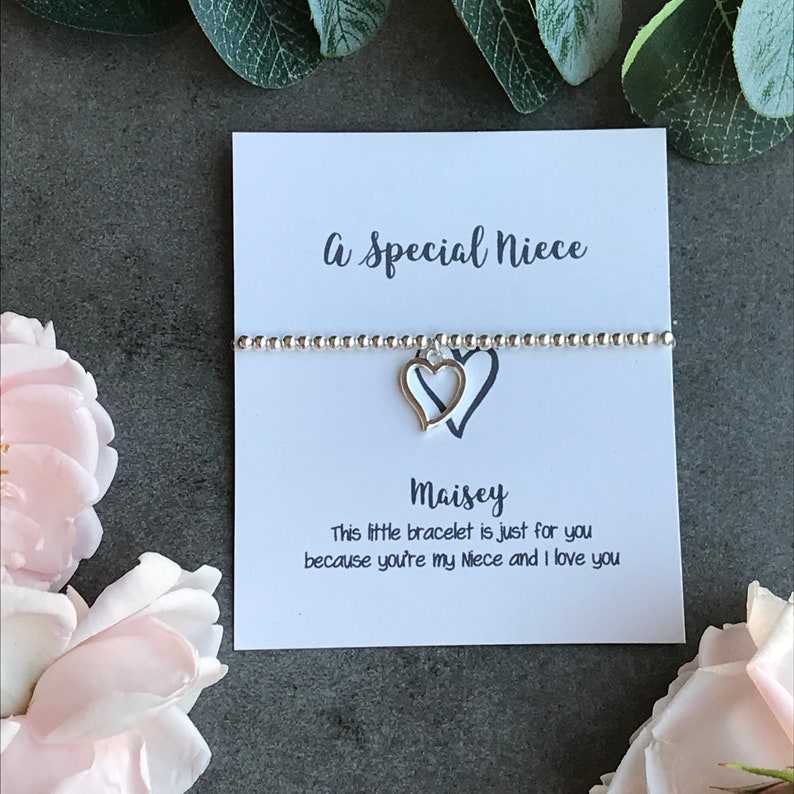 Charm Bracelet Beaded Charm Bracelet A Special Niece Niece Etsy