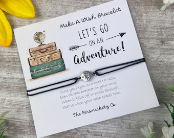 Abenteuer Wunsch Armband, Reise Schmuck, Reise Schmuck, Reise Armband, Reise Geschenk, Abenteuer, Reise, Abenteuer Armband