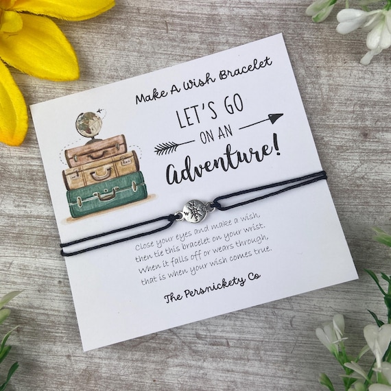 Adventure Wish Bracelet, Travel Jewellery, Travel Jewelry, Travel Bracelet, Travel Gift, Adventure, Travel, Adventure Bracelet