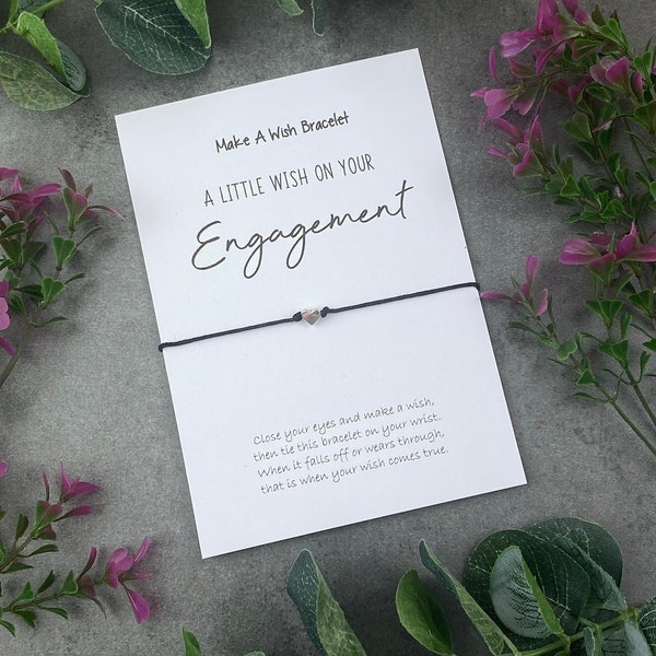 A Little Wish On Your Engagement, Engagement gift, small engagement gift, Engaged, Engagement wishes, Engagement card, Engagement bracelet,