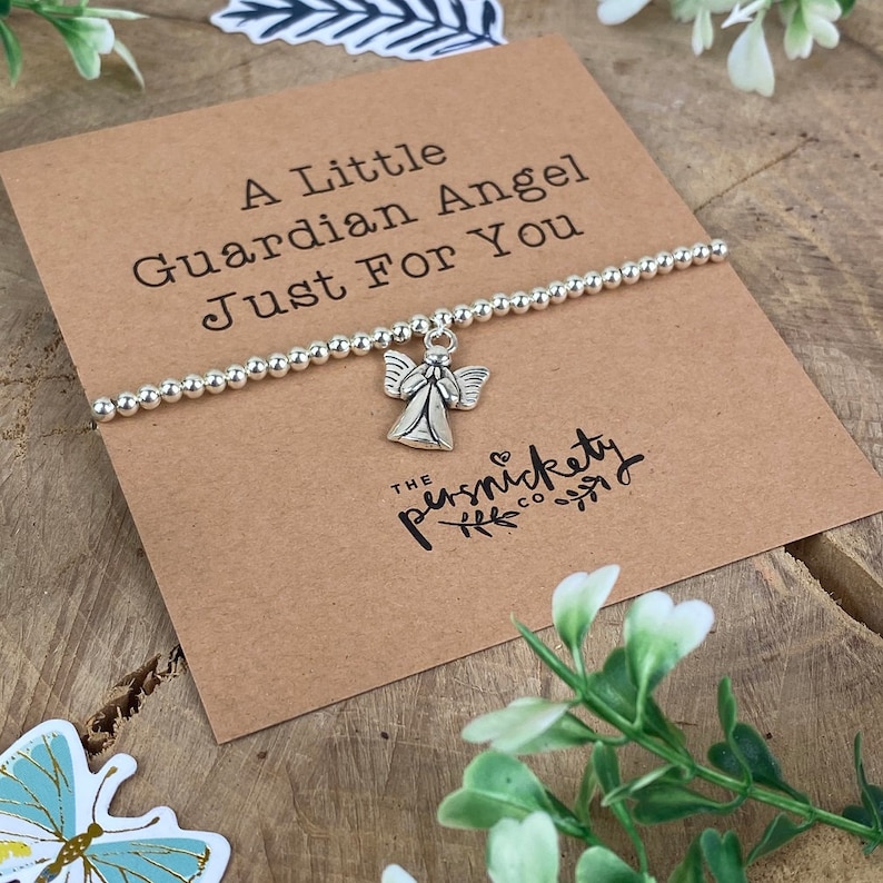 A Little Guardian Angel Just For You, Beaded Bracelet, Guardian Angel, Guardian Angel Bracelet, Angel Bracelet, Angel Charm, Gift For Her image 7