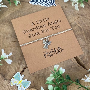 A Little Guardian Angel Just For You, Beaded Bracelet, Guardian Angel, Guardian Angel Bracelet, Angel Bracelet, Angel Charm, Gift For Her image 2