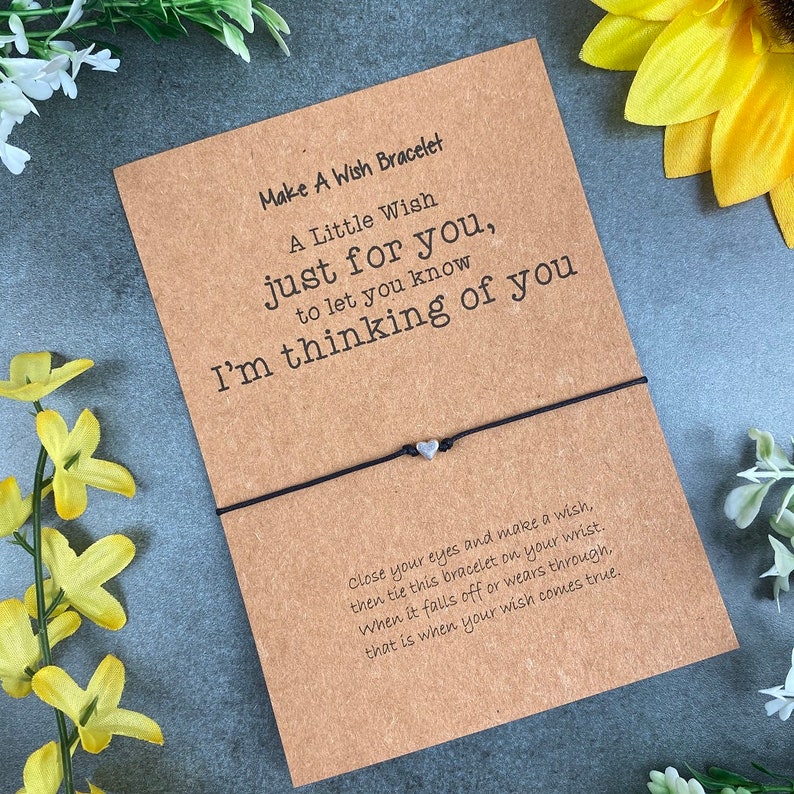 I'm Thinking of You Wish Bracelet Thinking of You  Etsy