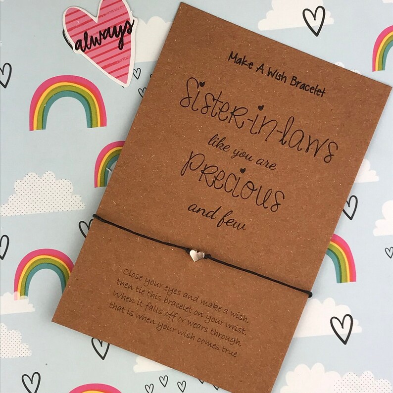 Sister in Law Bracelet Gift for Sister in Laws Sister in Law Etsy UK