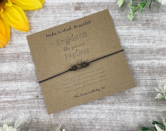 Gifts For Him, Boyfriend Gift, Boyfriend Birthday, Gift For Boyfriend, Bracelet For Him, Wish Bracelet, Boyfriend Card, Boyfriend Valentine