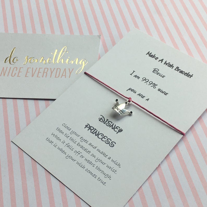 I am 99.9/% Sure you are a Disney Princess can be personalised with any name! Wish Bracelet Charm Bracelet