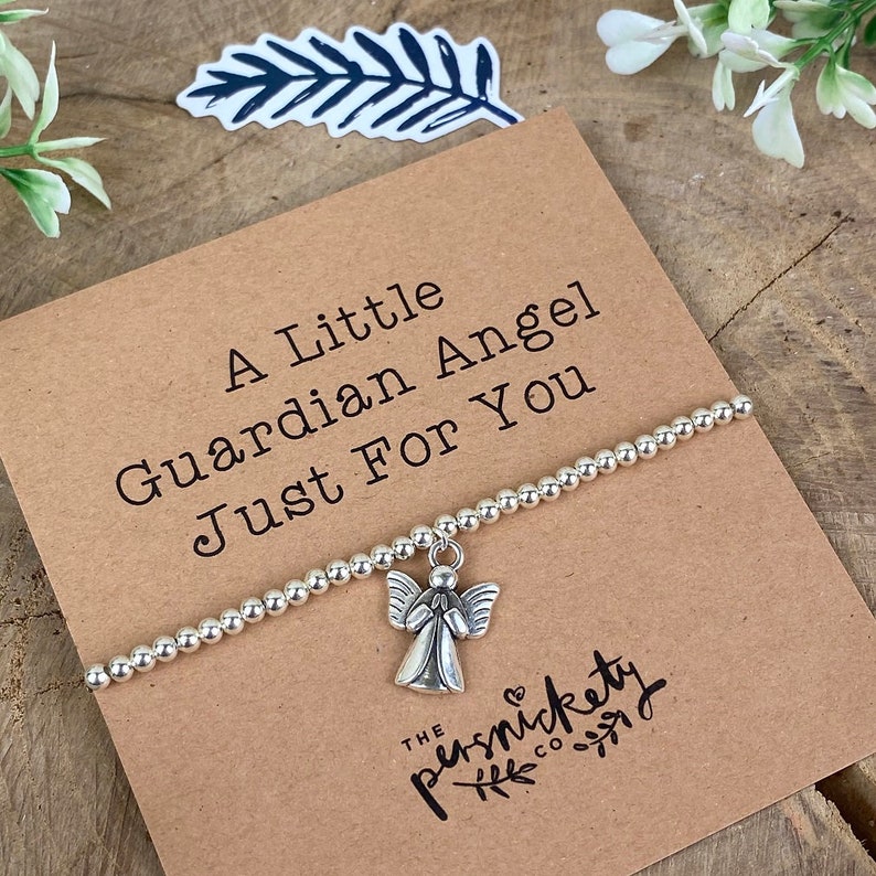 A Little Guardian Angel Just For You, Beaded Bracelet, Guardian Angel, Guardian Angel Bracelet, Angel Bracelet, Angel Charm, Gift For Her image 3