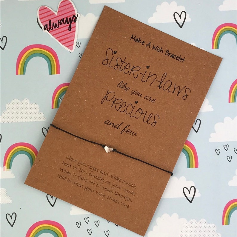 Sister in Law Bracelet Gift for Sister in Laws Sister in Law Etsy UK