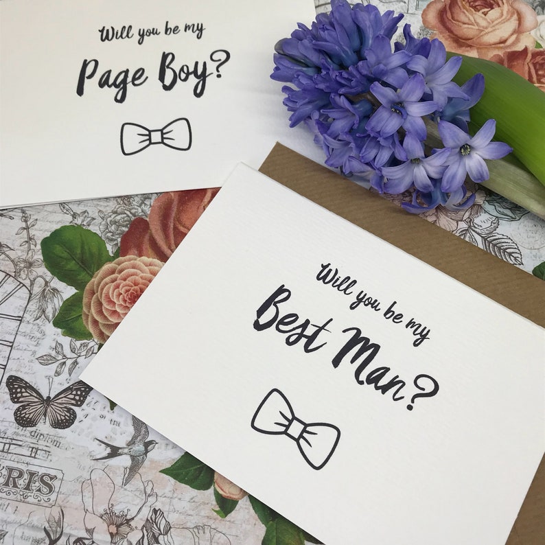 Usher Wedding Card Card Will You Be My Best Man? Best Man Wedding Page Boy Groomsman Wedding Stationery