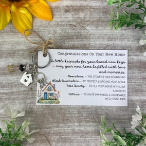 New Home Gift |  Crystal Keyring For New Home | Moving House Gift| Housewarming Keychain | Crystal Gift | New Beginning | New Chapter