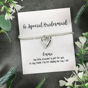 Bridesmaid Thank You, Thank You For Being My Bridesmaid, Bridesmaid, Wedding, Bridesmaid Gift, Charm Bracelet, Beaded Charm Bracelet,