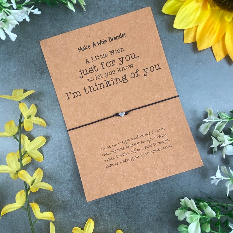 I'm Thinking of You Wish Bracelet Thinking of You  Etsy