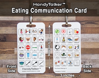 HandyTalker® Eating Communication Board for Non Verbal Kids