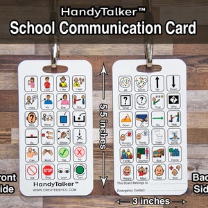 Kernbord HandyTalker® Schoolcommunicatie! AAC-kernraad voor schoolcommunicatie. Hulpmiddel voor non-verbale communicatie.