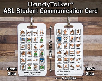 ASL Student Communication Board: Non-Verbal Aid for School
